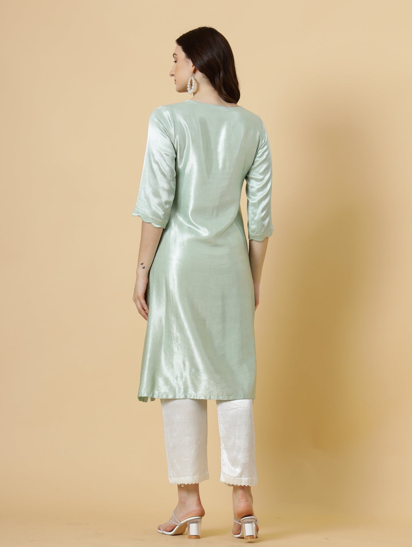 Elegant Pista Green Co-Ord Set