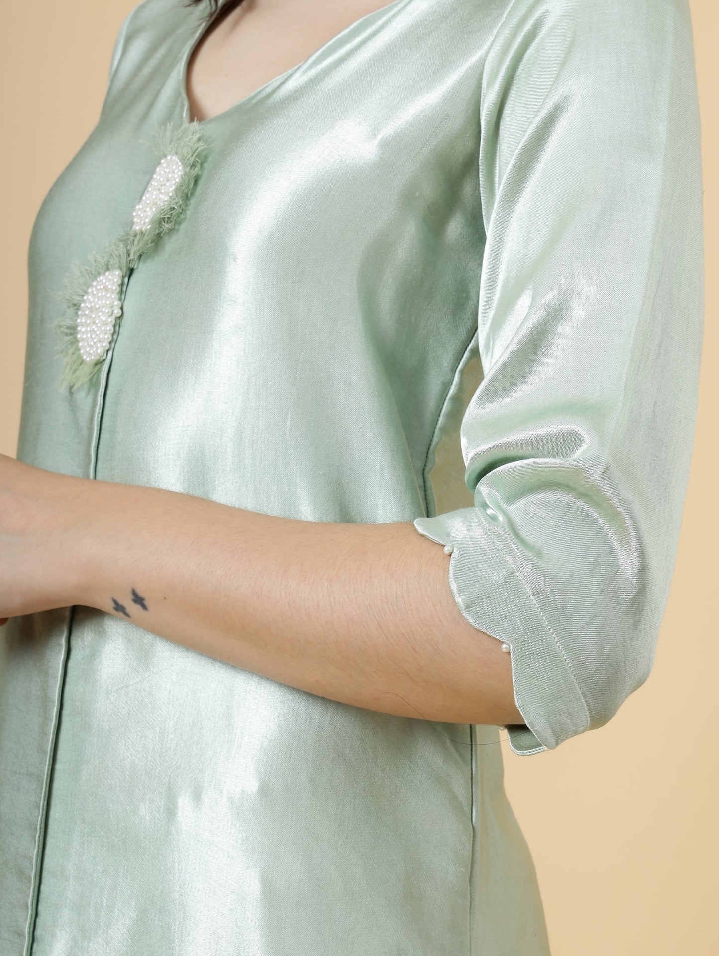 Elegant Pista Green Co-Ord Set