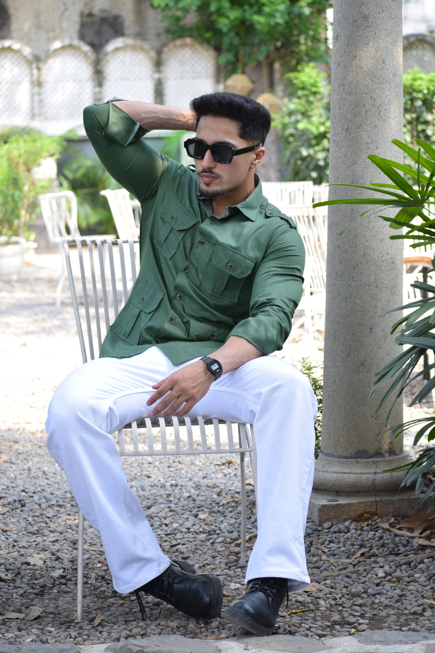Comfy Hunter Green Hunting Style Shirt