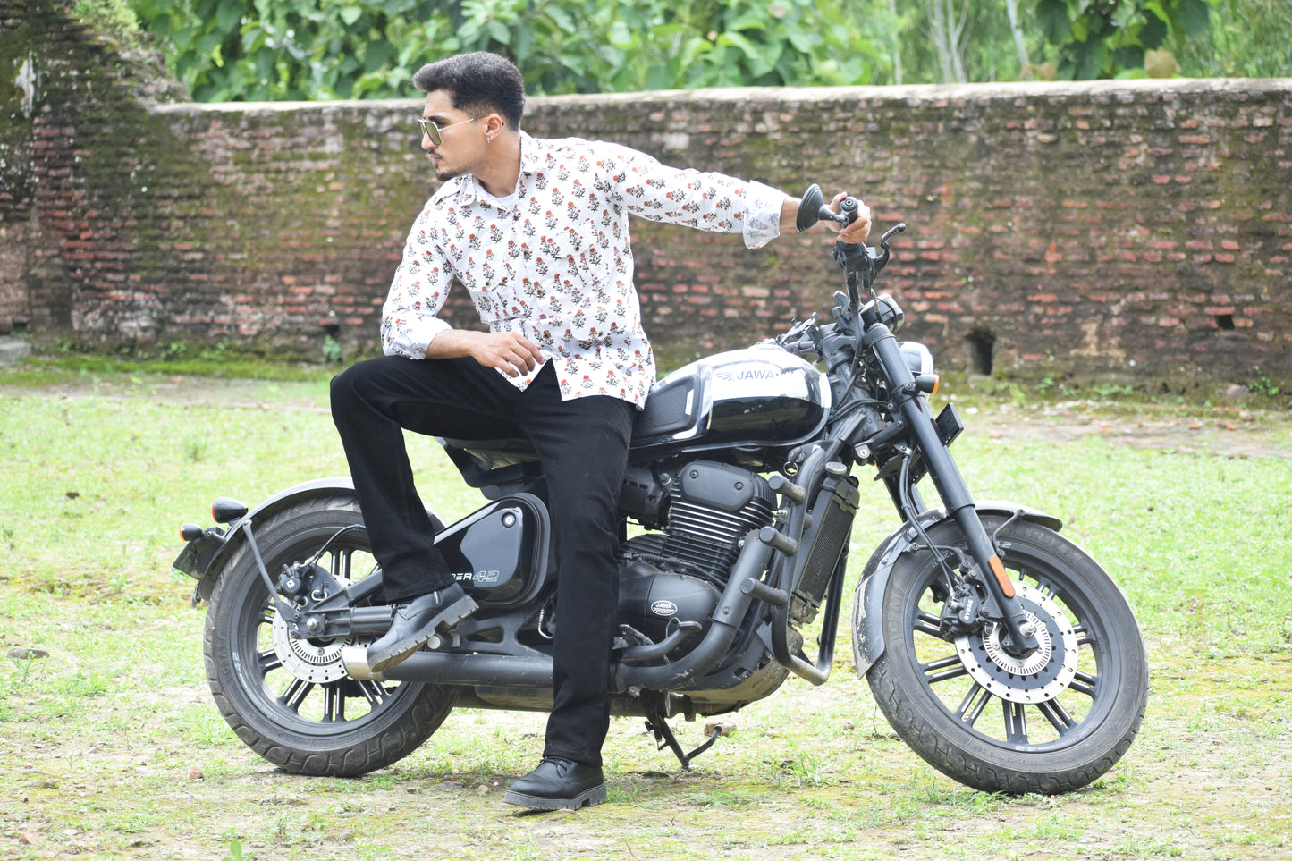 The Marigold Scout Block Print Hunting Shirt