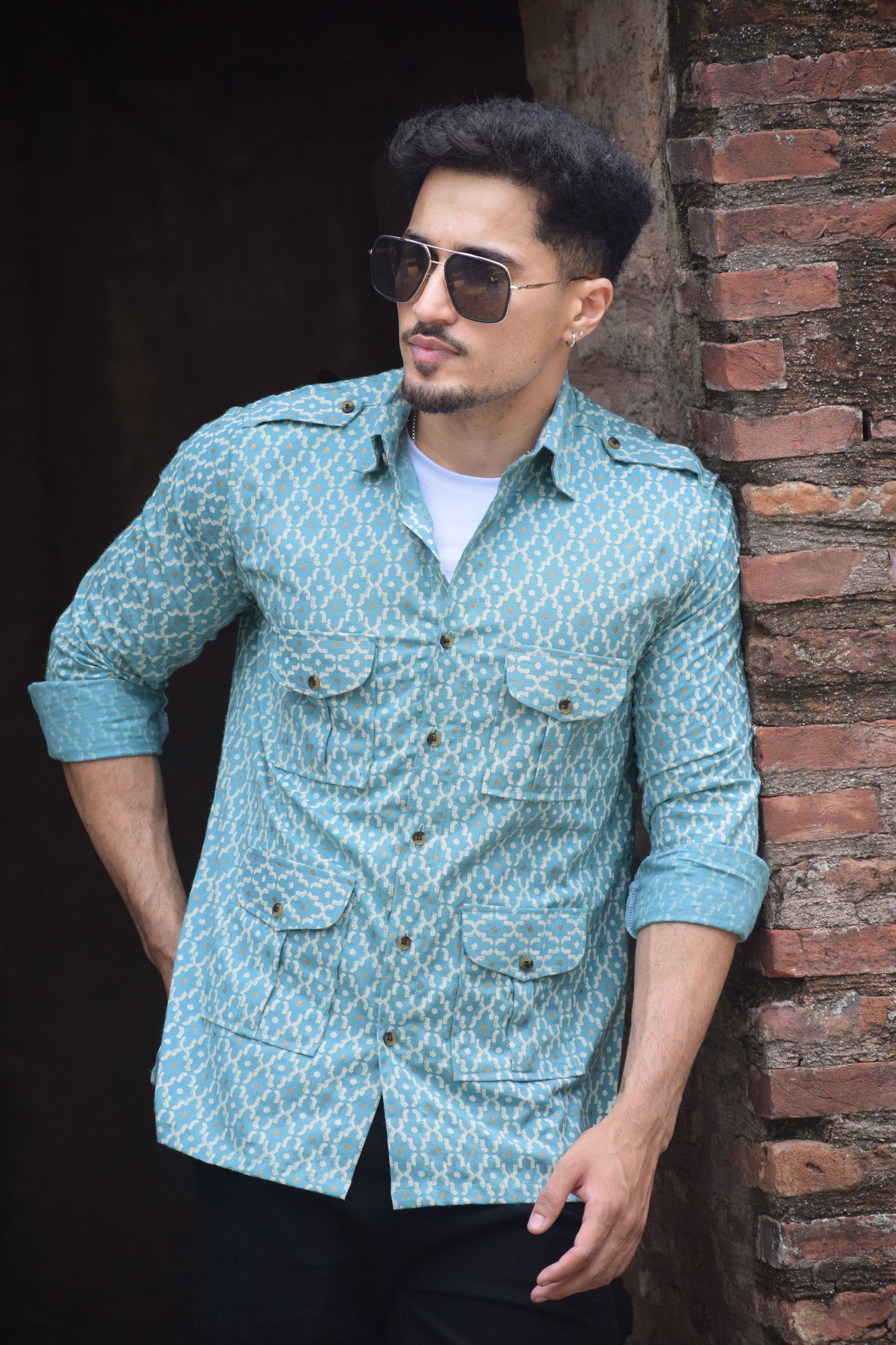 The Azure Ikat Scout Shirt