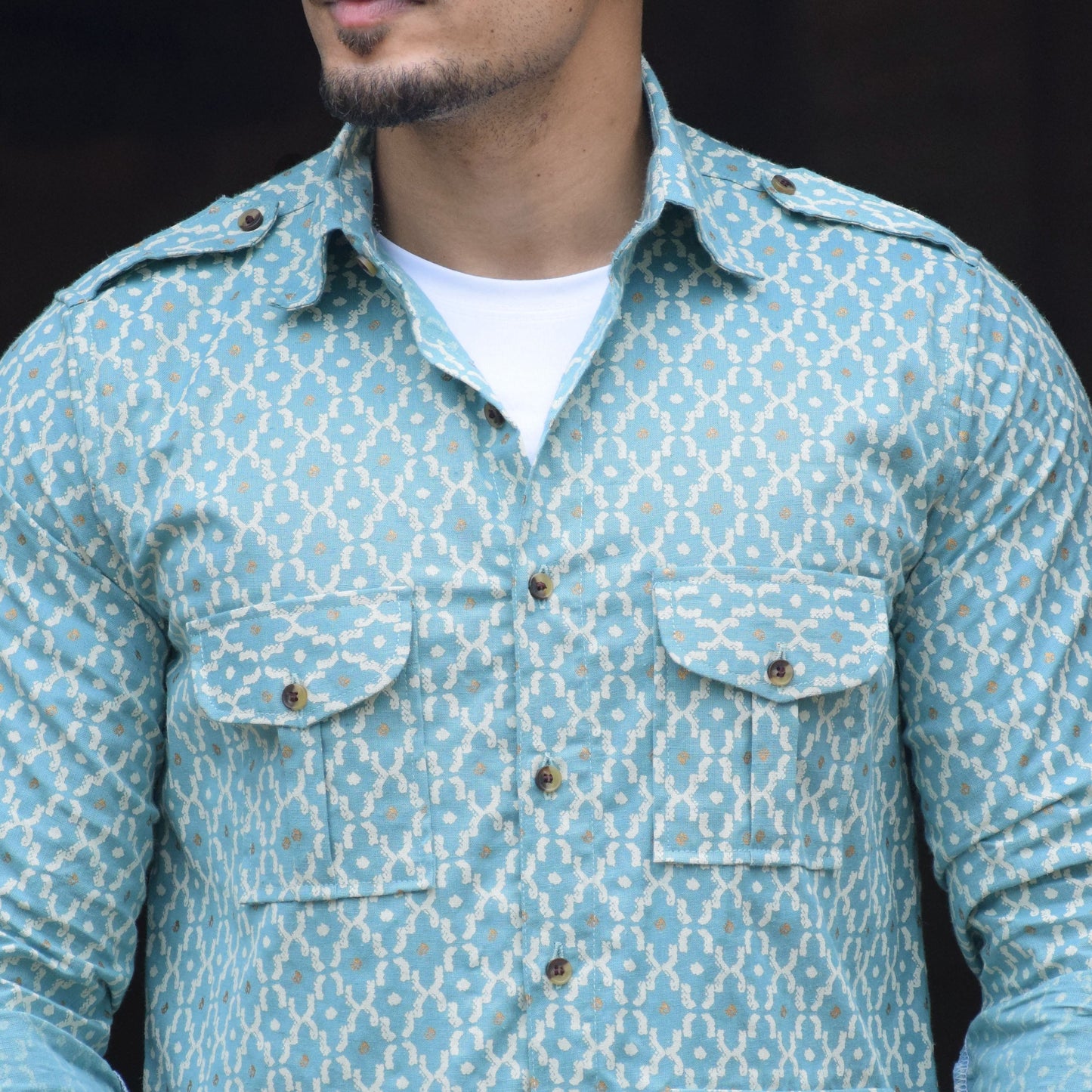 The Azure Ikat Scout Shirt