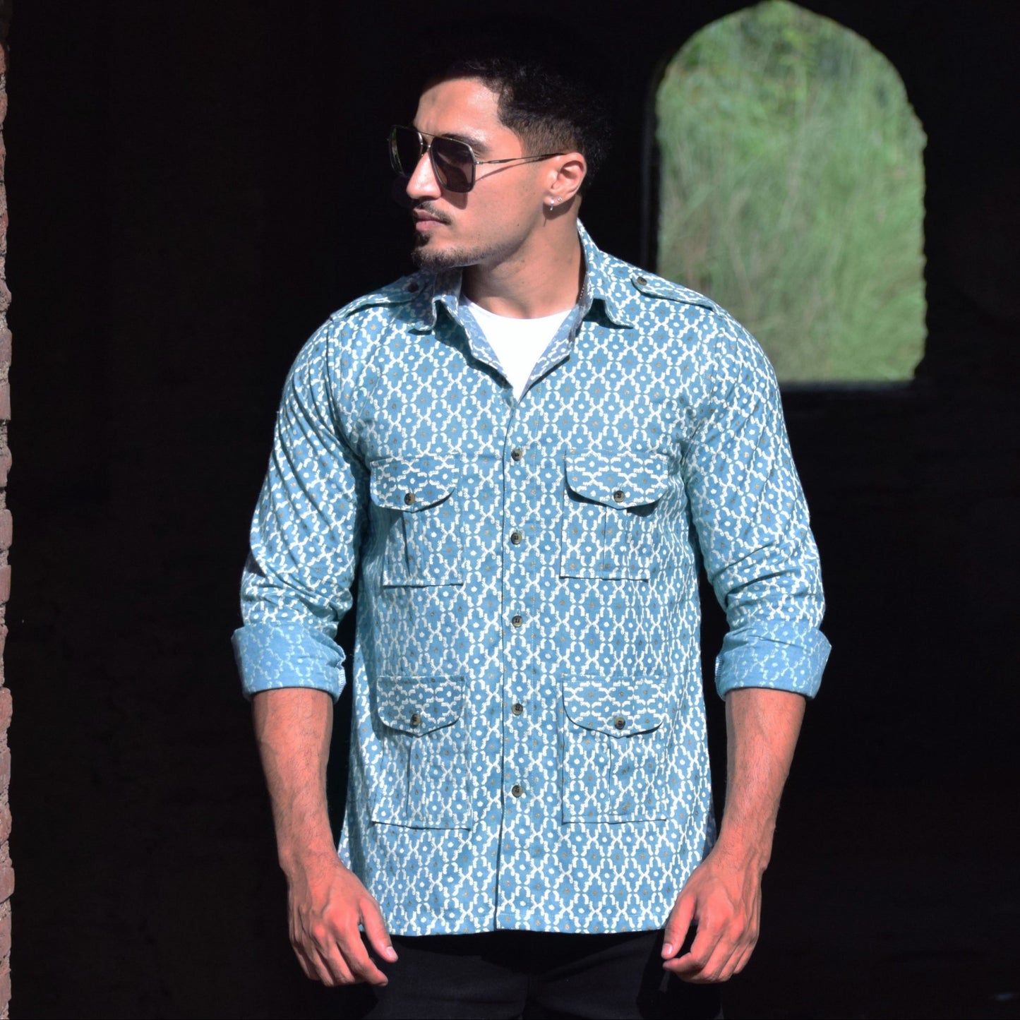 The Azure Ikat Scout Shirt
