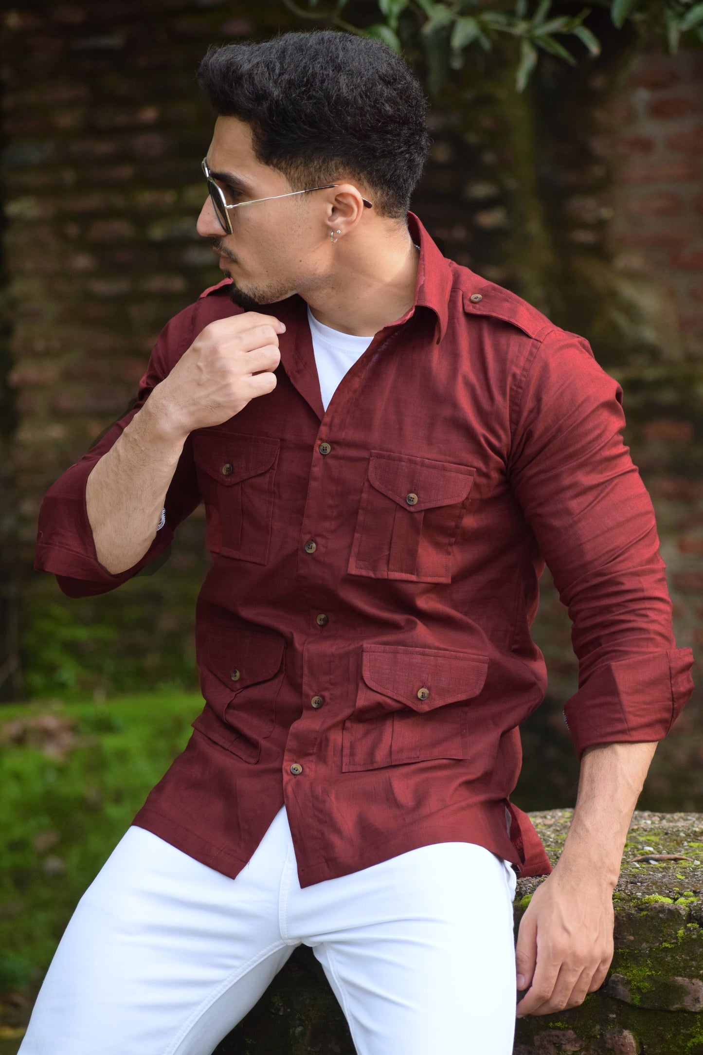 The Chittor Ember Linen Hunting Shirt