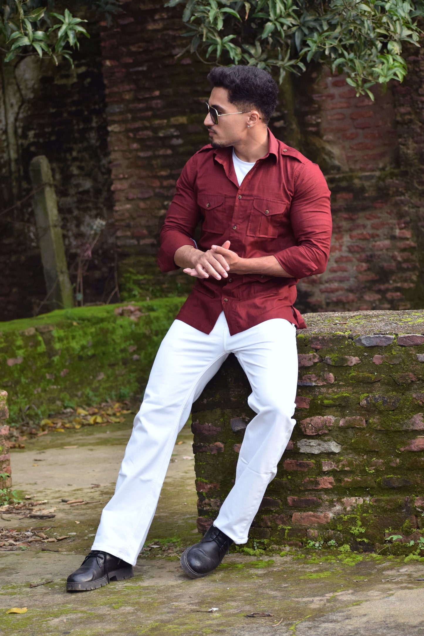 The Chittor Ember Linen Hunting Shirt