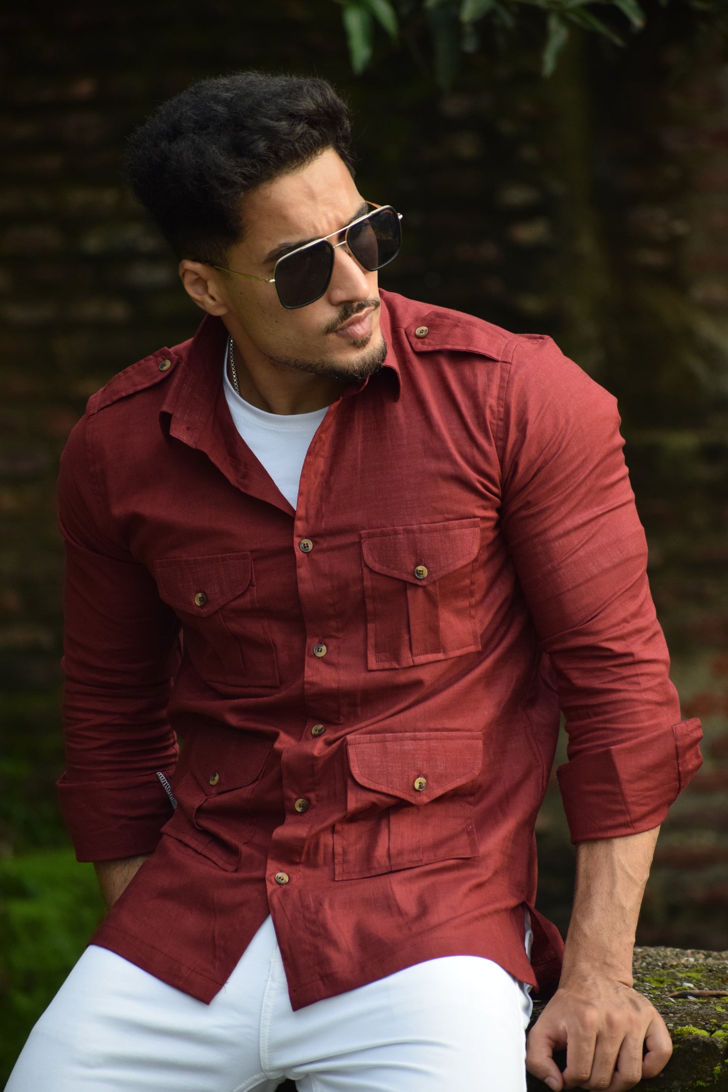 The Chittor Ember Linen Hunting Shirt