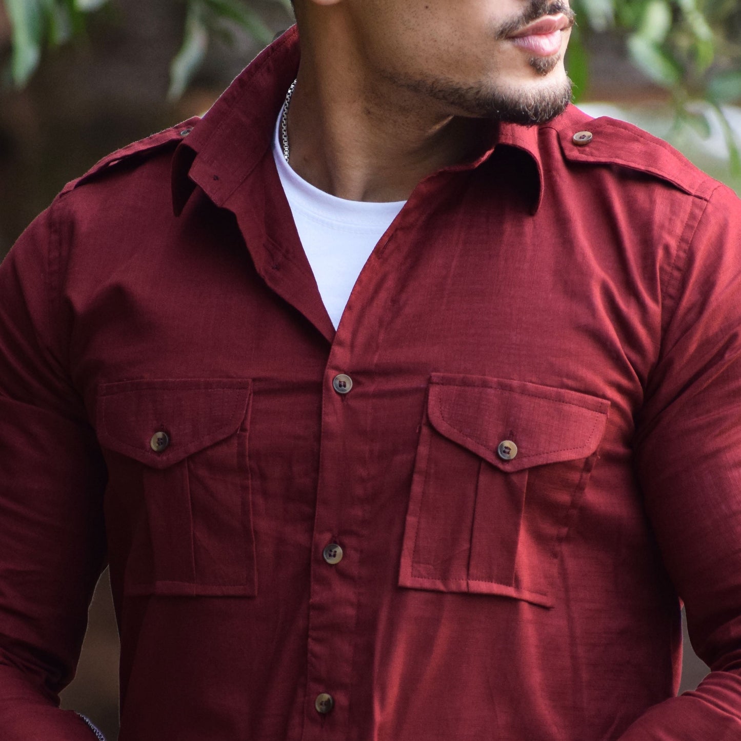 The Chittor Ember Linen Hunting Shirt
