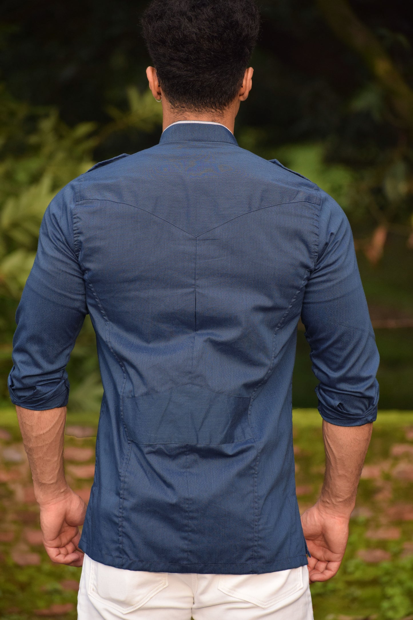 Navy Blue Vanguard Hunting Style Shirt