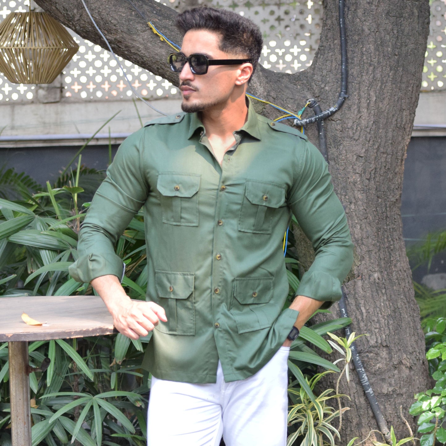 Comfy Hunter Green Hunting Style Shirt