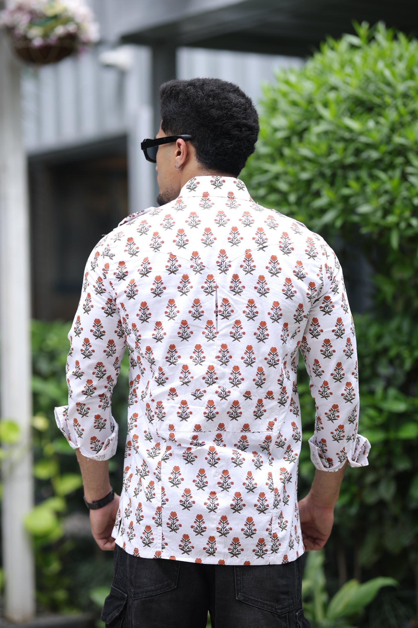 The Marigold Scout Block Print Hunting Shirt