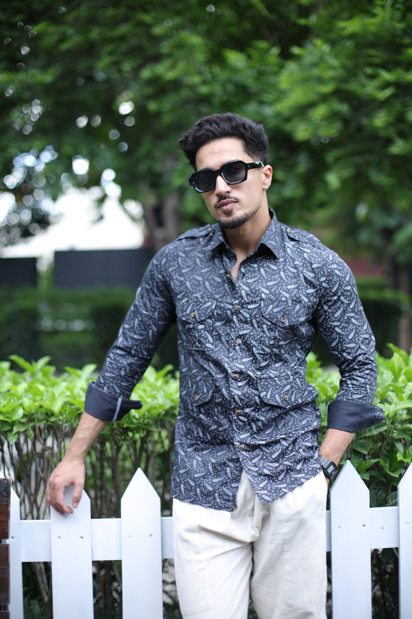 The Graphite Paisley Hunting Shirt