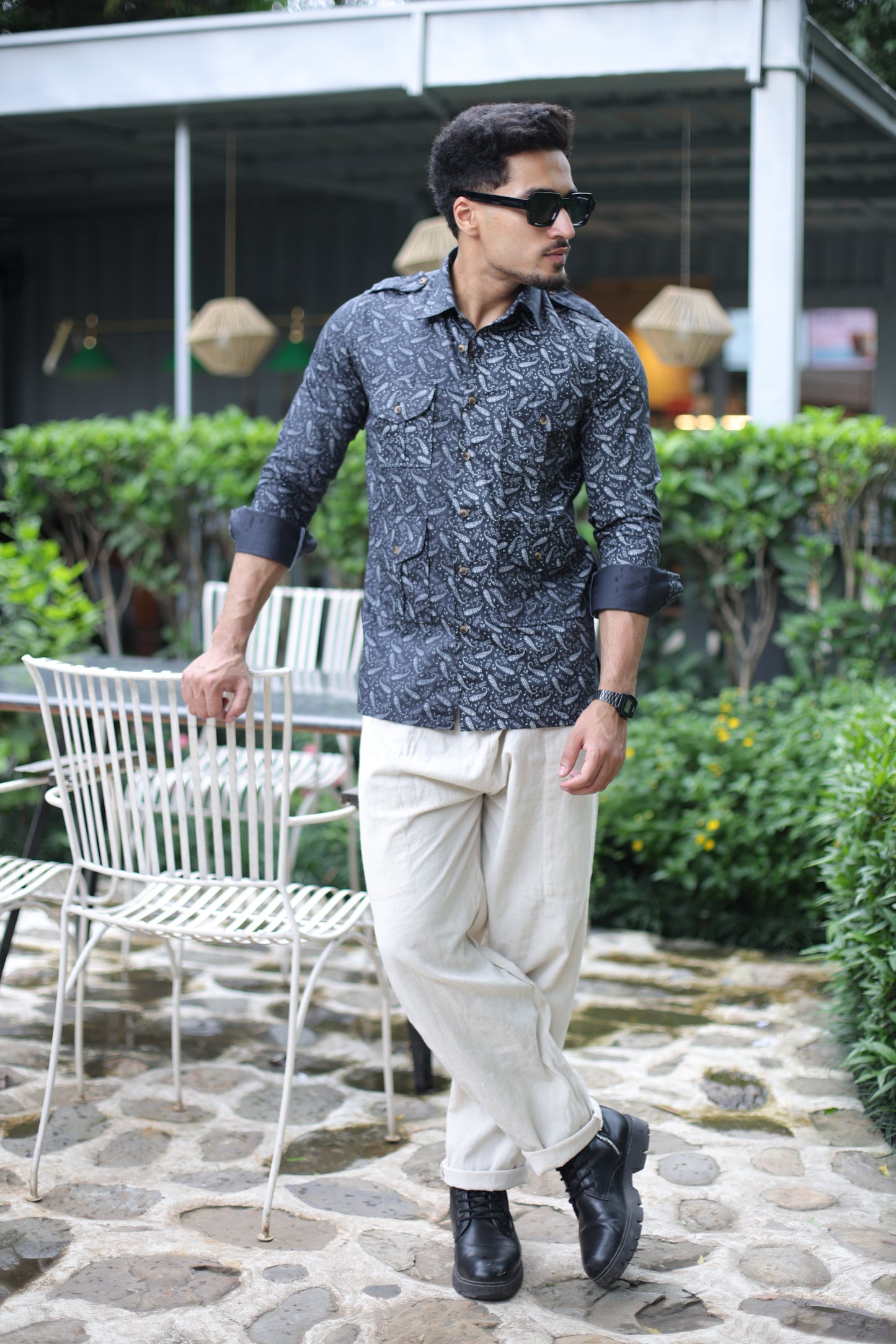 The Graphite Paisley Hunting Shirt