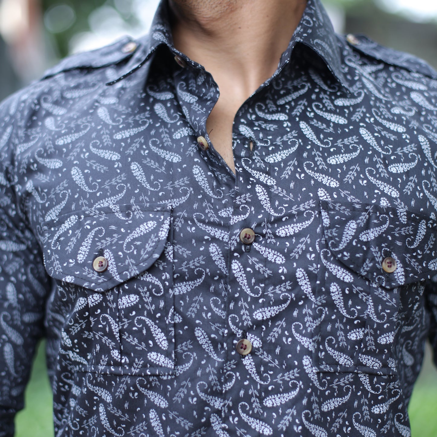 The Graphite Paisley Hunting Shirt