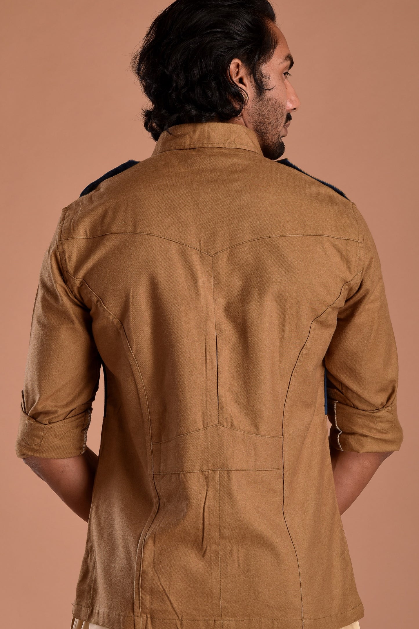 Camel Brown Hunt in Style Shirt