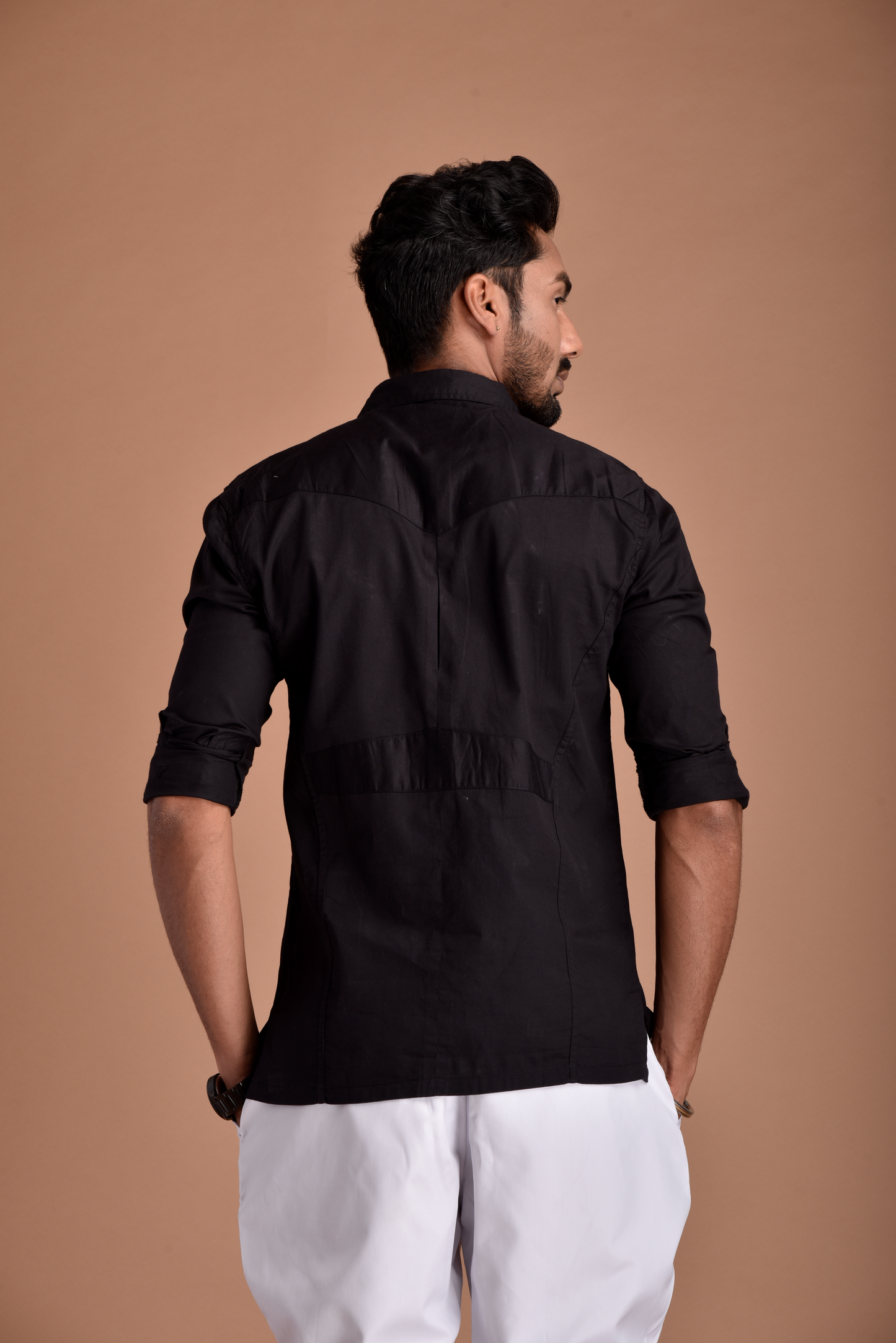 Rajputana Hunting Styled Black Shirt