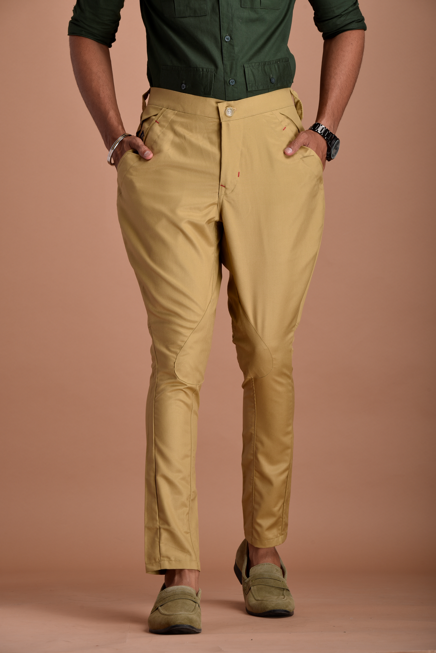 Classic and Stylish Khaki Jodhpuri Breeches