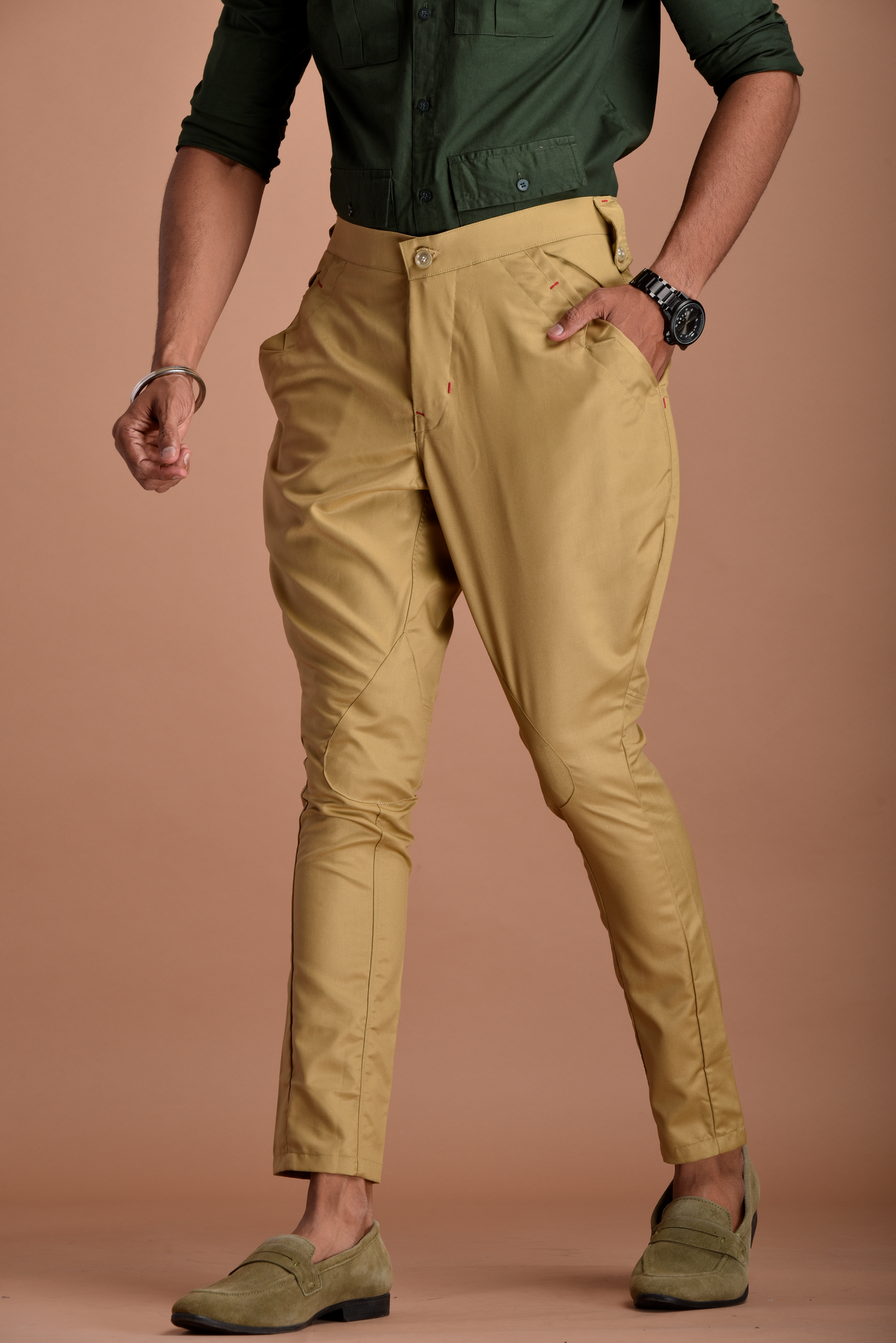 Classic and Stylish Khaki Jodhpuri Breeches