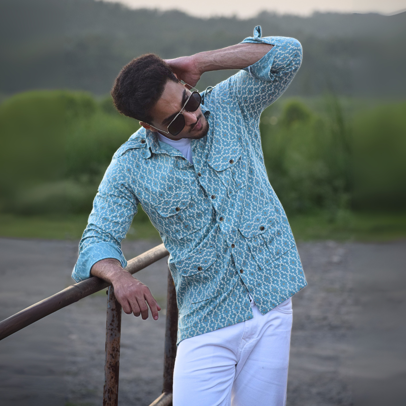The Azure Ikat Scout Shirt