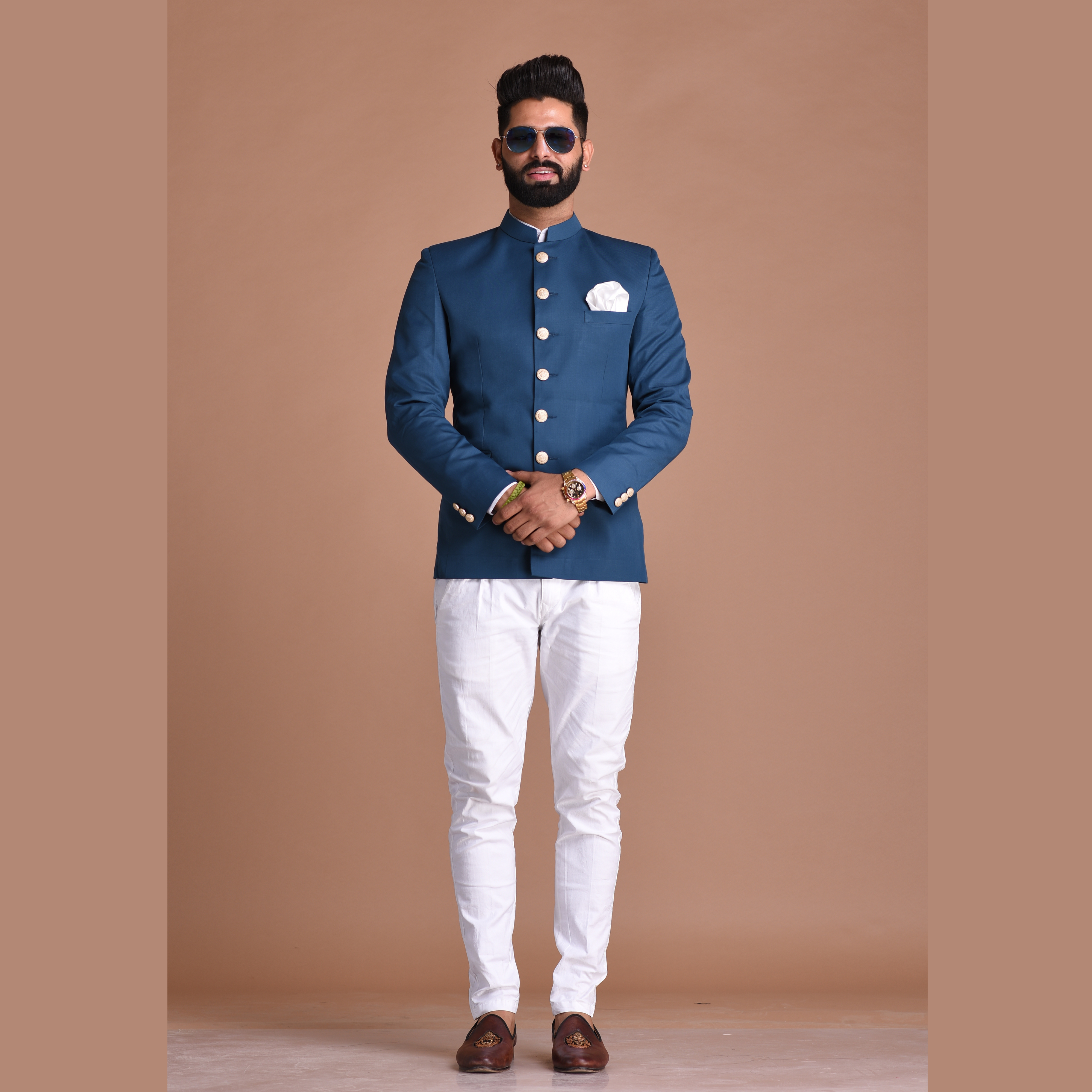 Blue jodhpuri blazer online