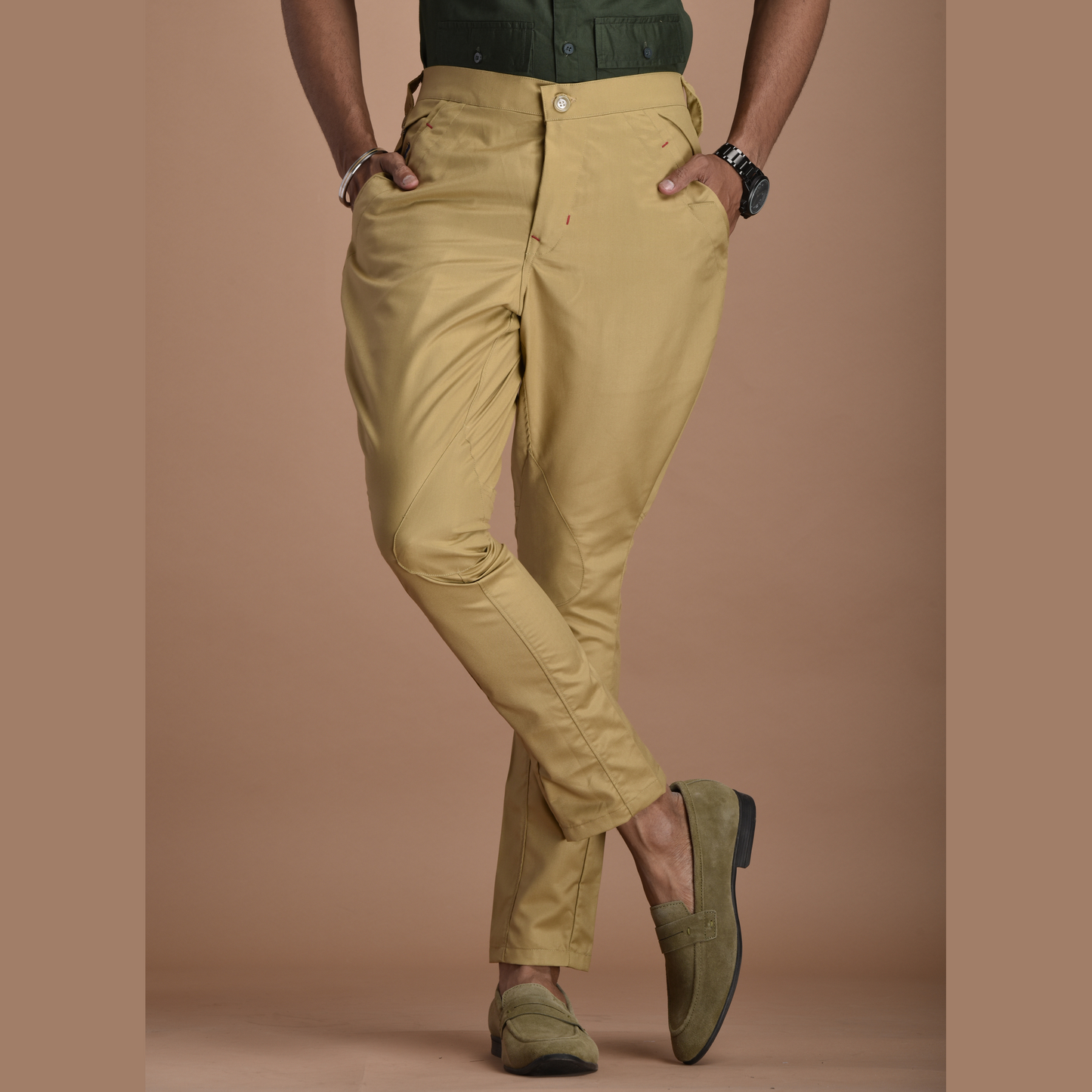 Classic and Stylish Khaki Jodhpuri Breeches