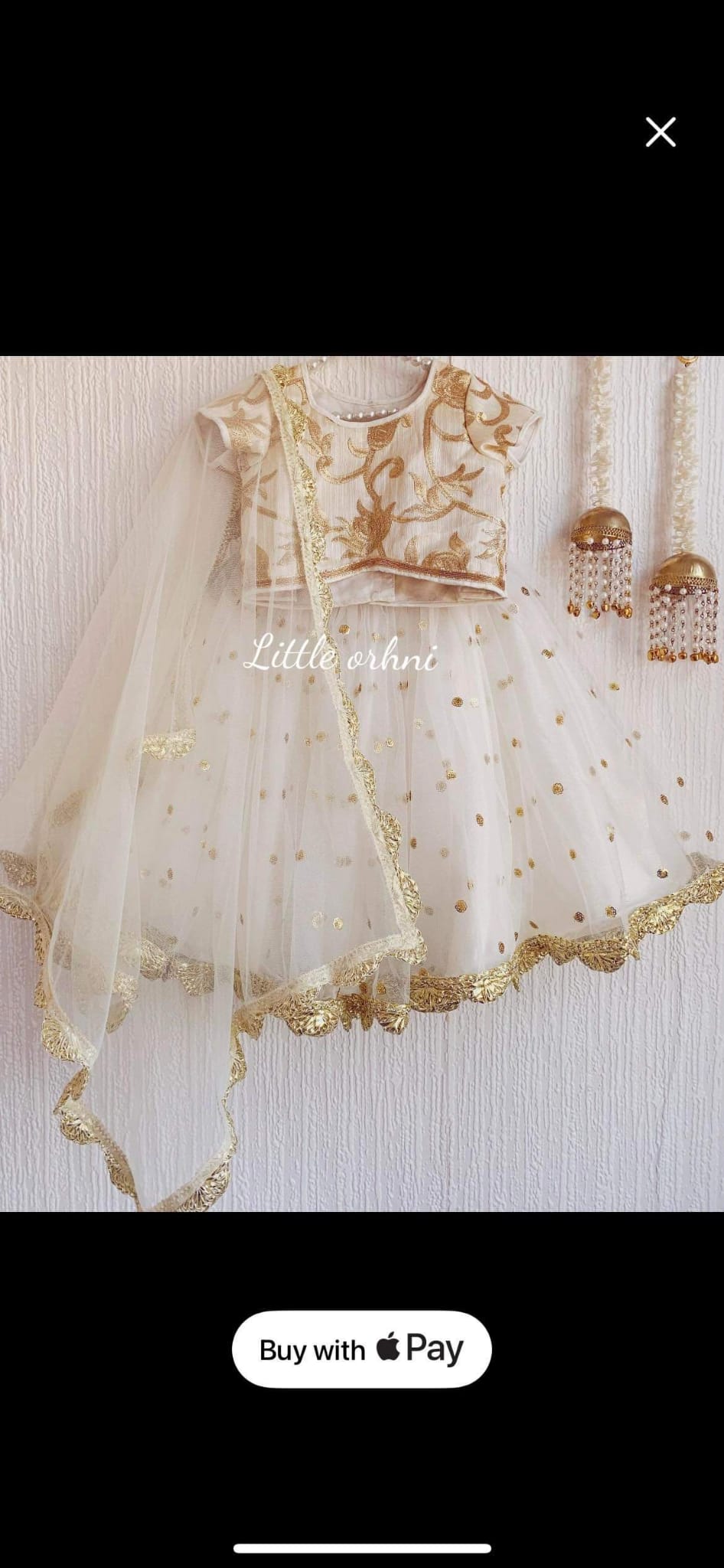 white kid lehnga