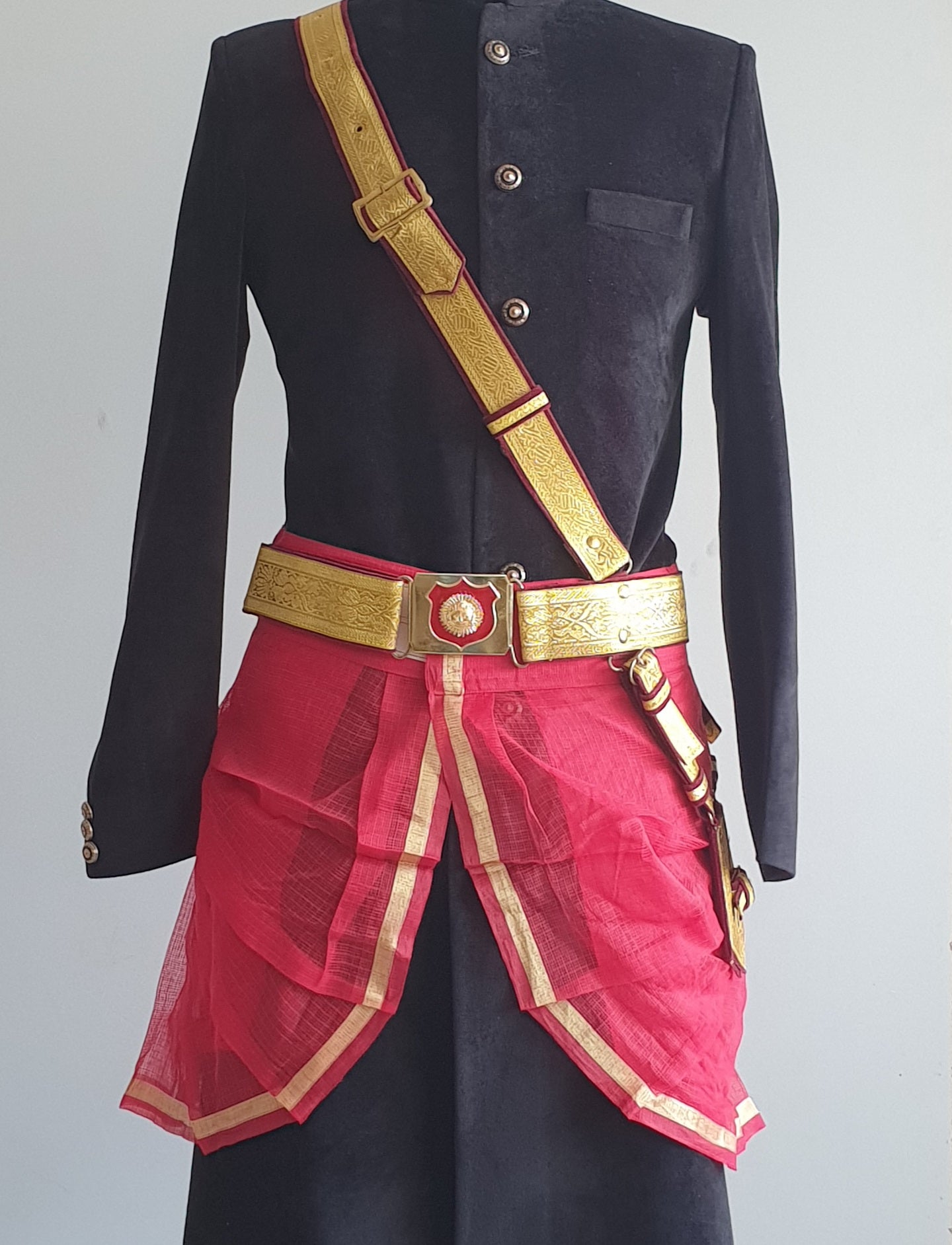 Dark Pink Kamarbandh for Grooms