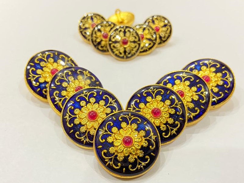 Handmade Golden Merrygold Flower Buttons