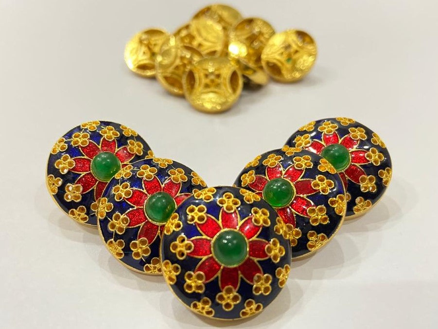 Handmade Beautiful Dahila Flower Buttons