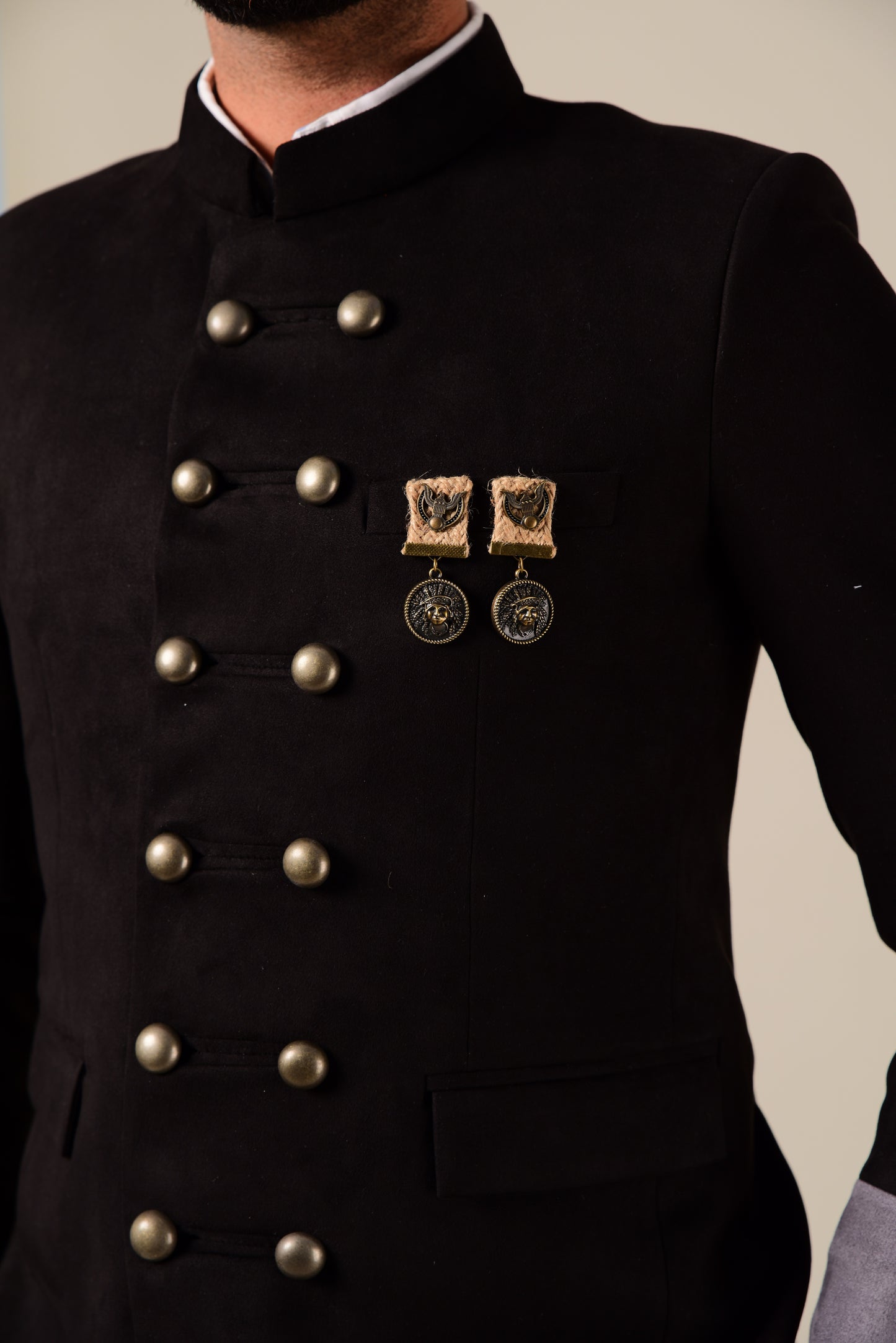 Designer Black Jodhpuri Bandhgala Blazer