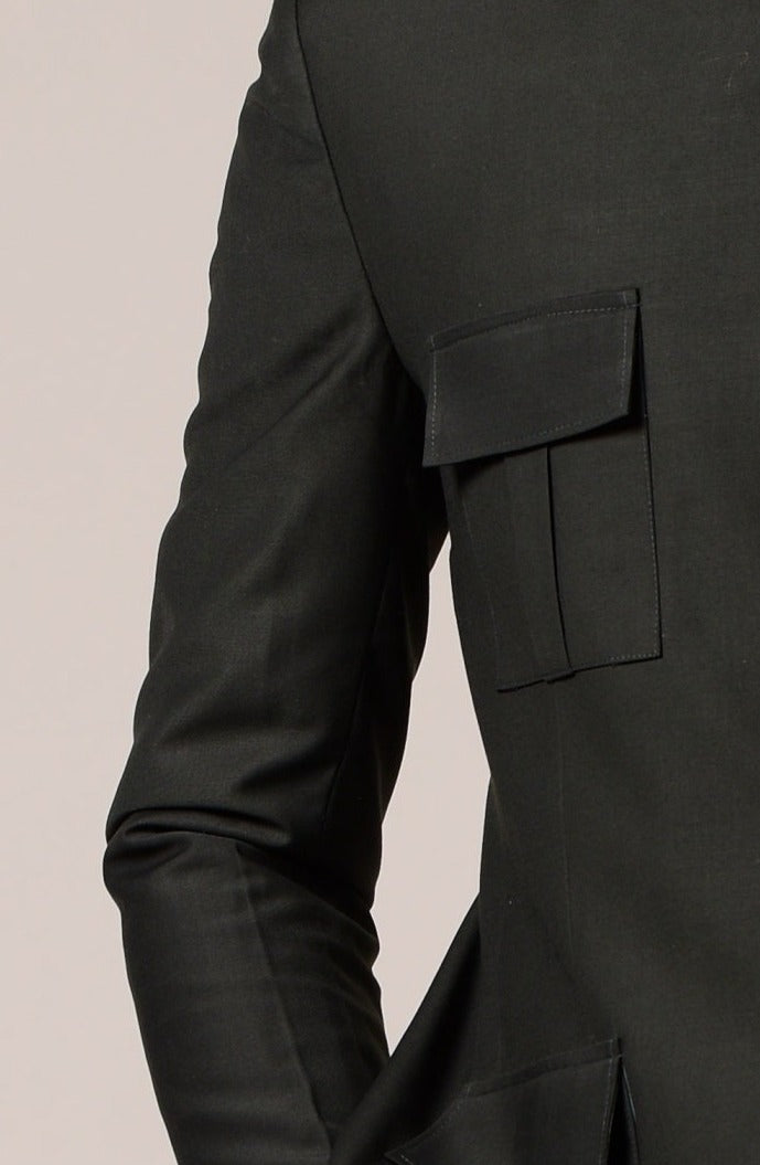 Dark Green Jodhpuri Bandhgala With White Trouser