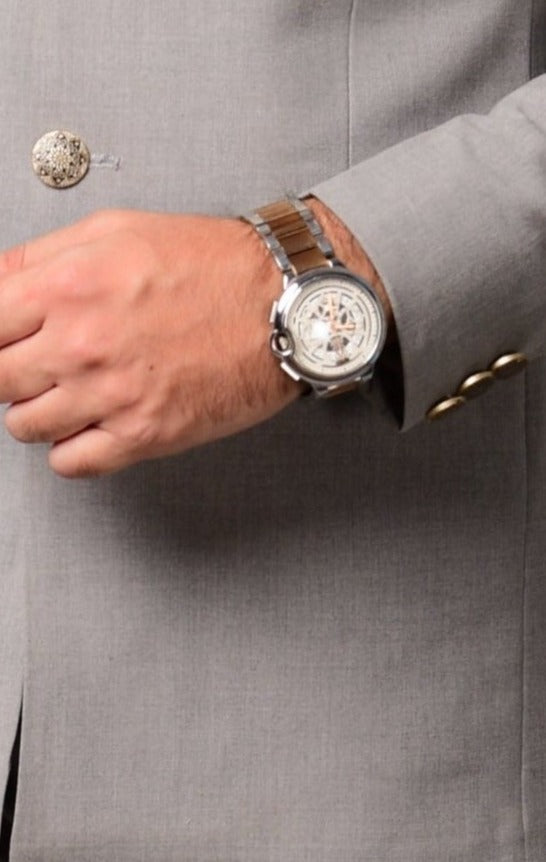Handmade Modish Grey Jodhpuri Bandhgala Suit for Men