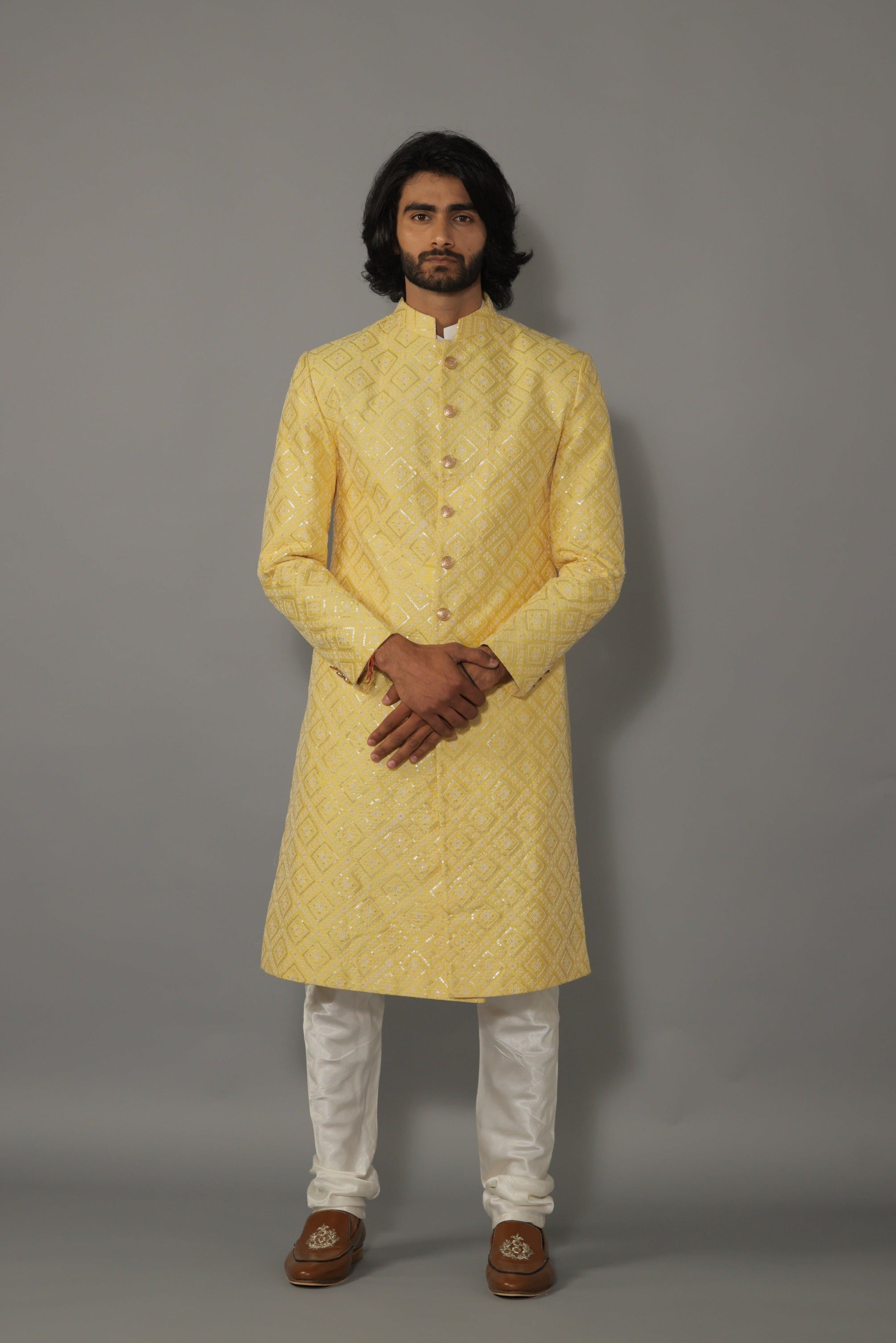 Yellow sherwani 2025