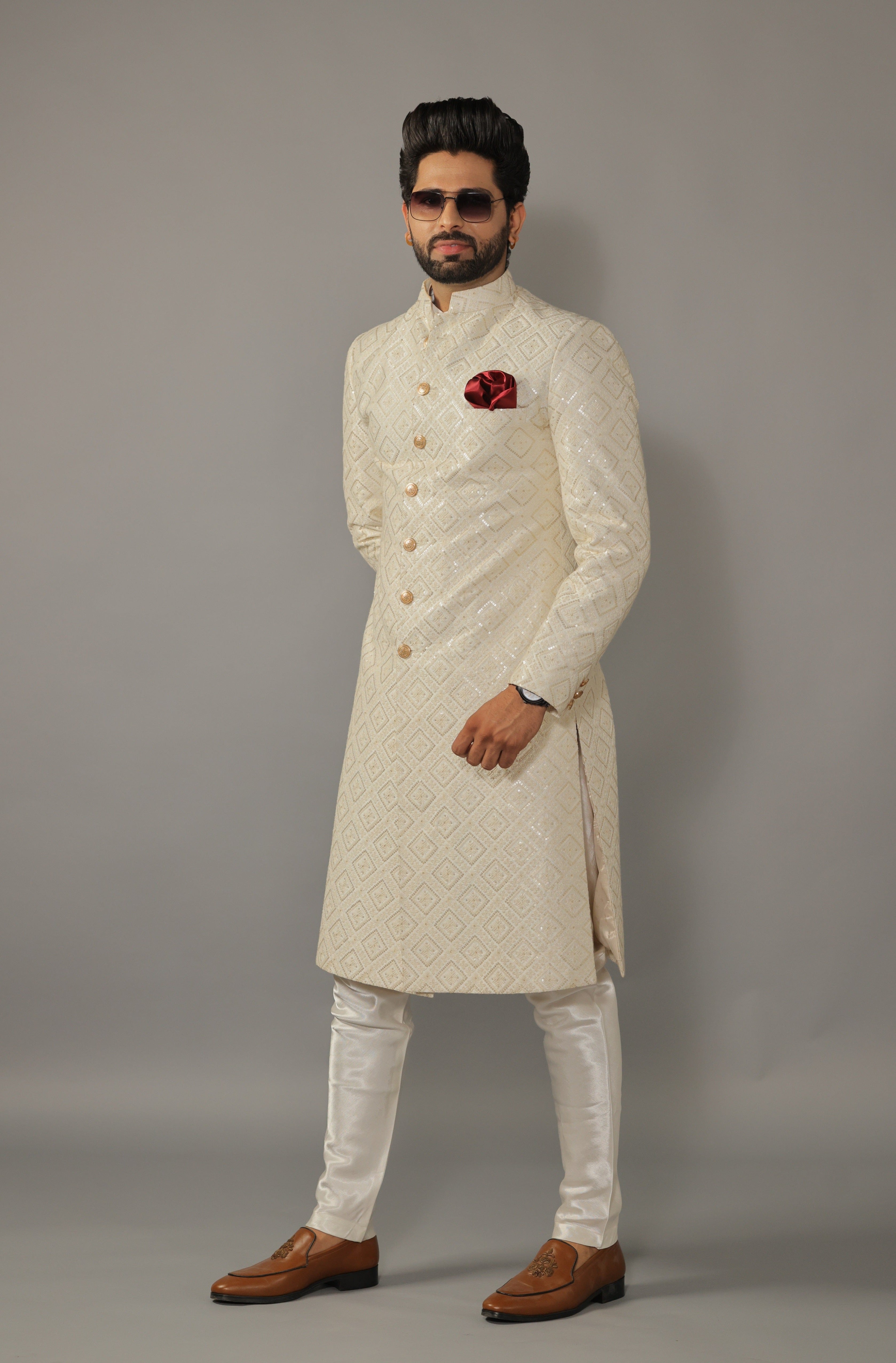 Simple sherwani designs outlet for groom