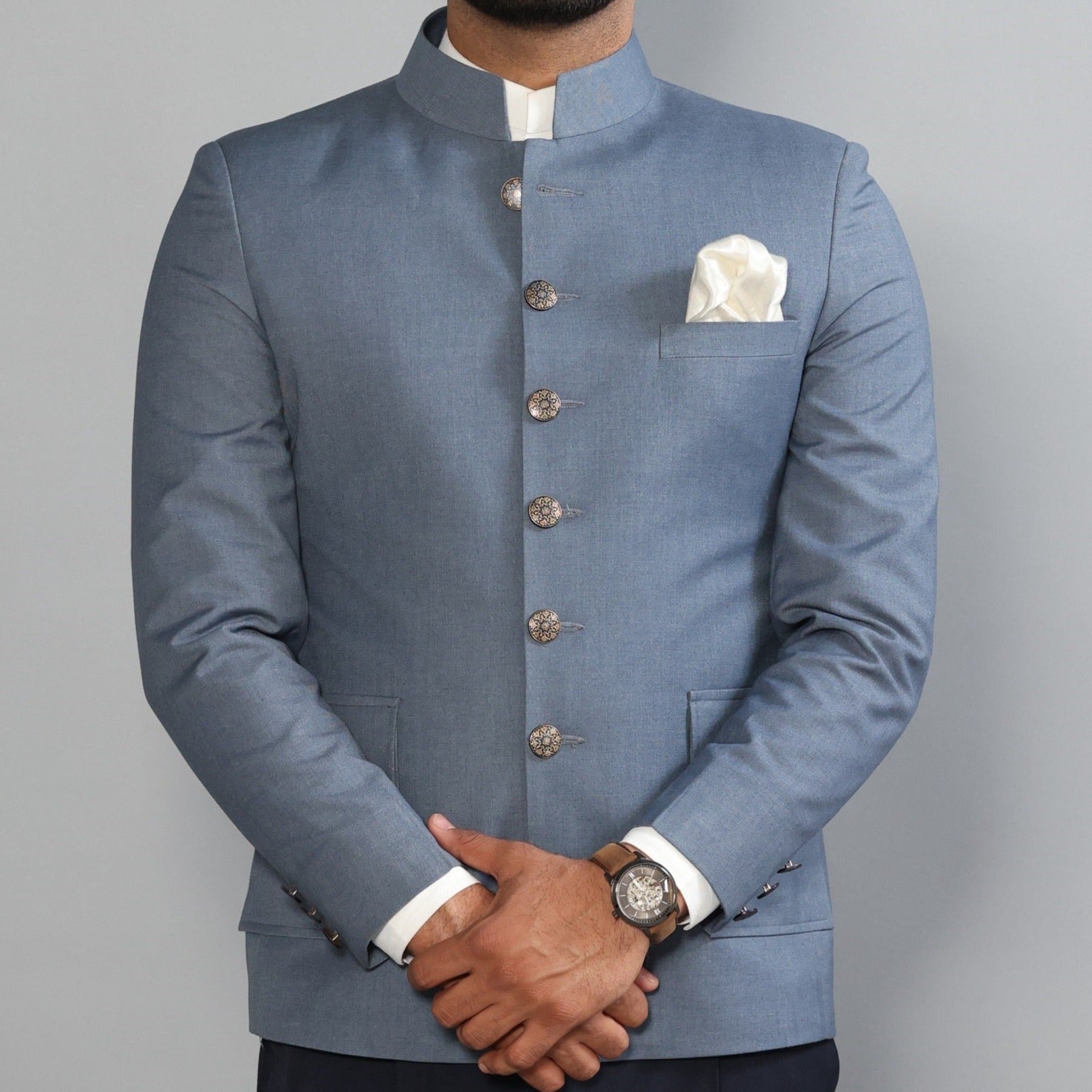 Navy Blue Jodhpuri Suit For Wedding