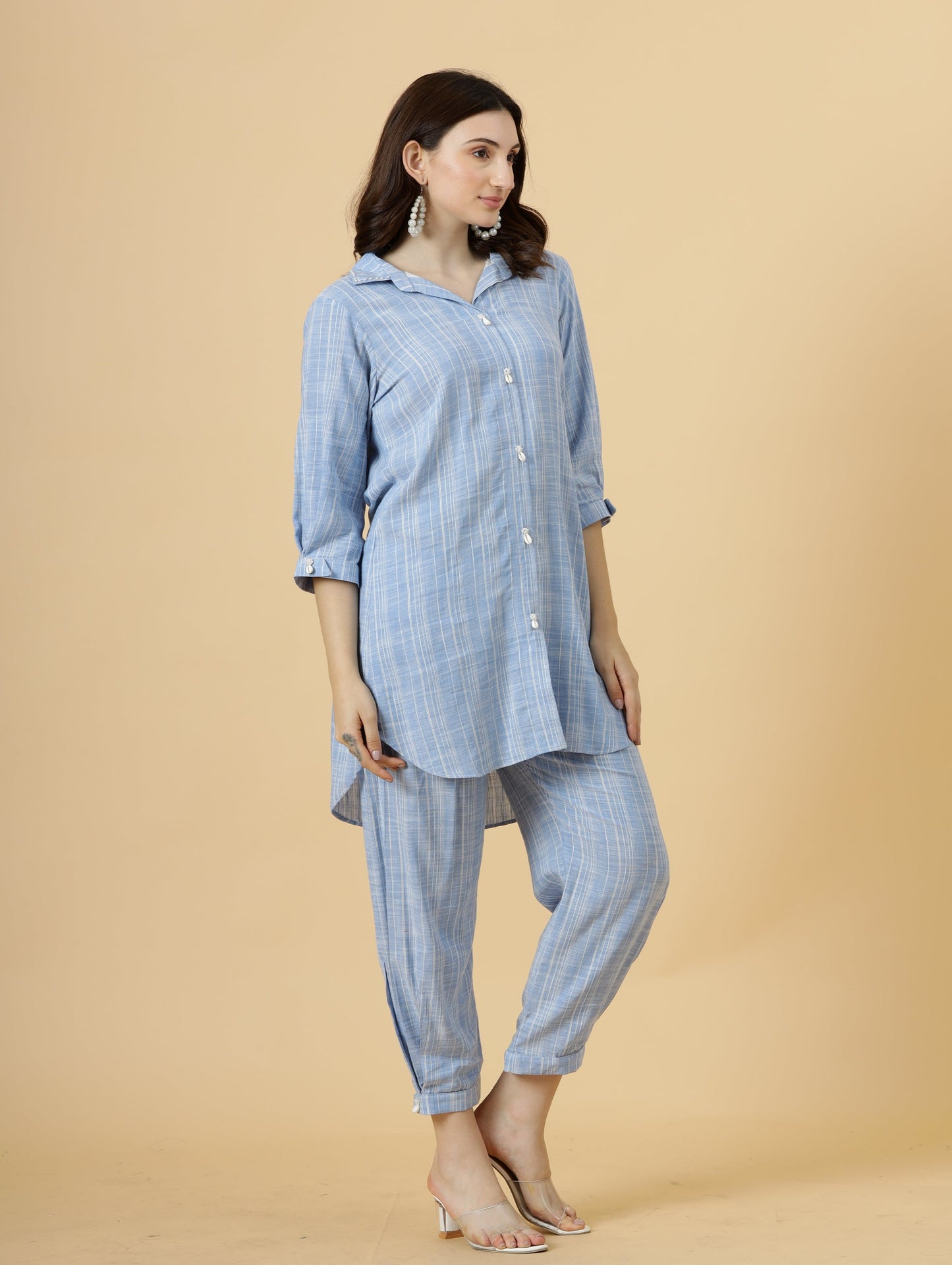 Alluring Chambray Blue Co-Ord Set