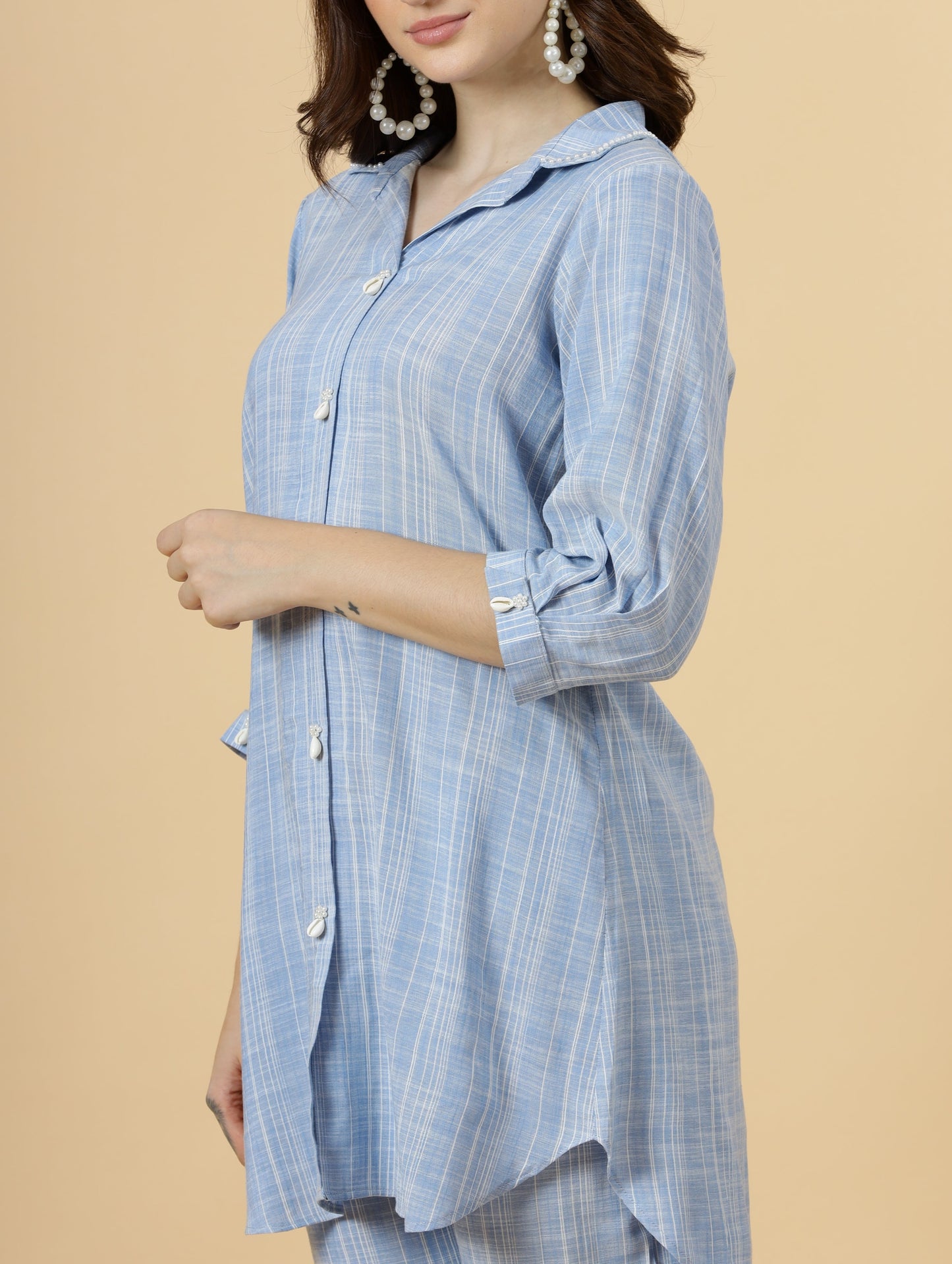 Alluring Chambray Blue Co-Ord Set