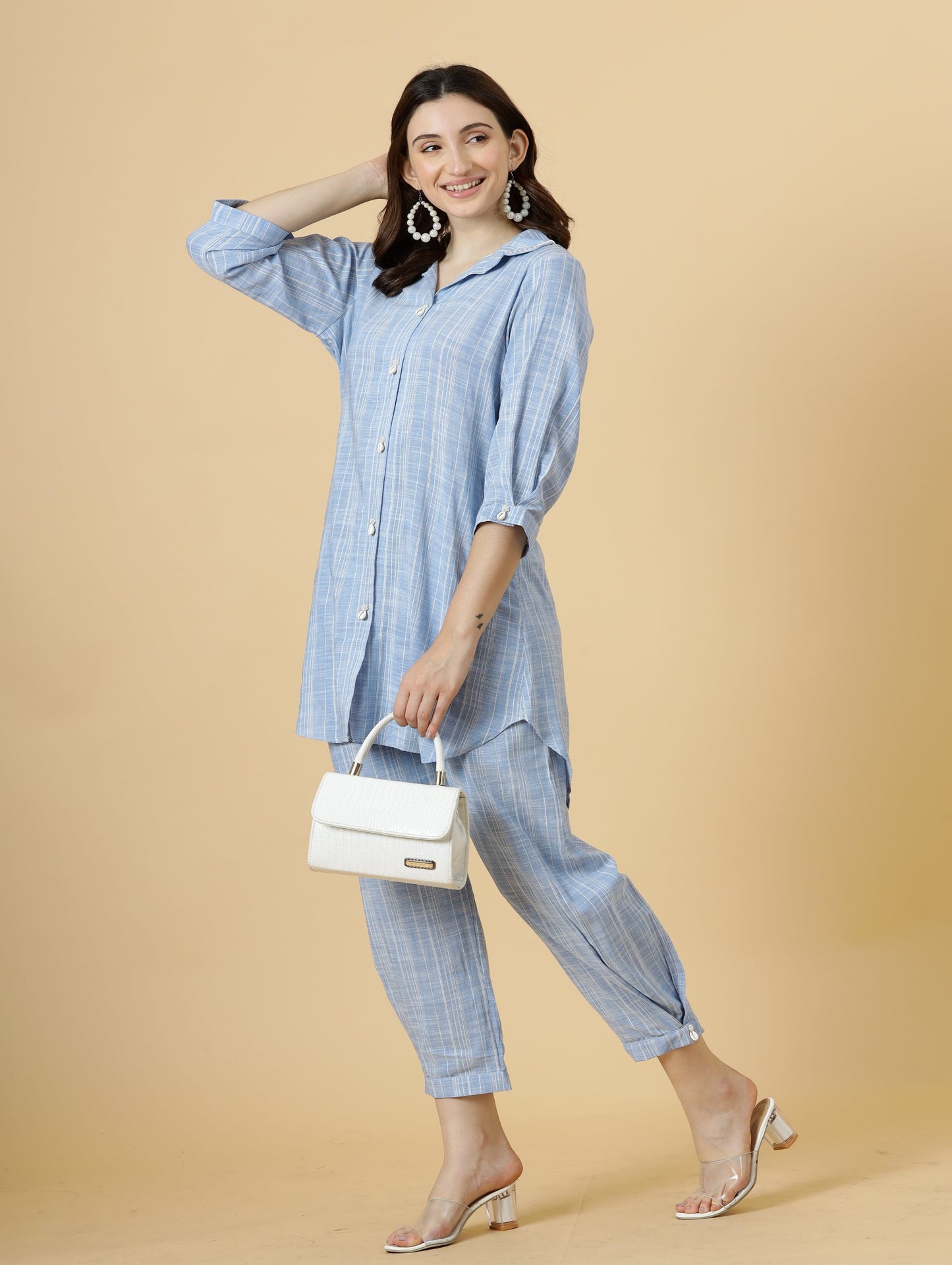 Alluring Chambray Blue Co-Ord Set