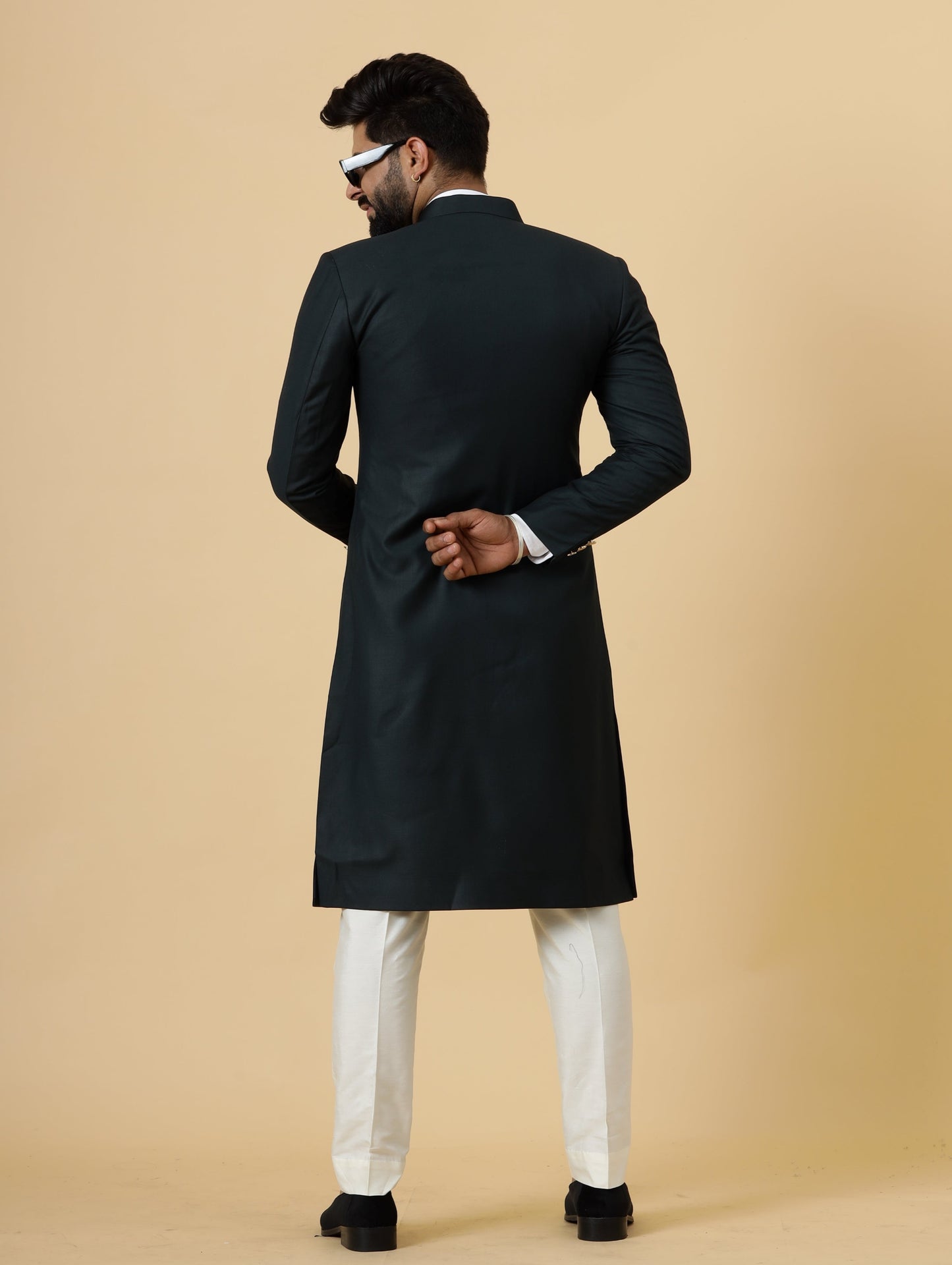 Classic Dark Green Achkan for Men