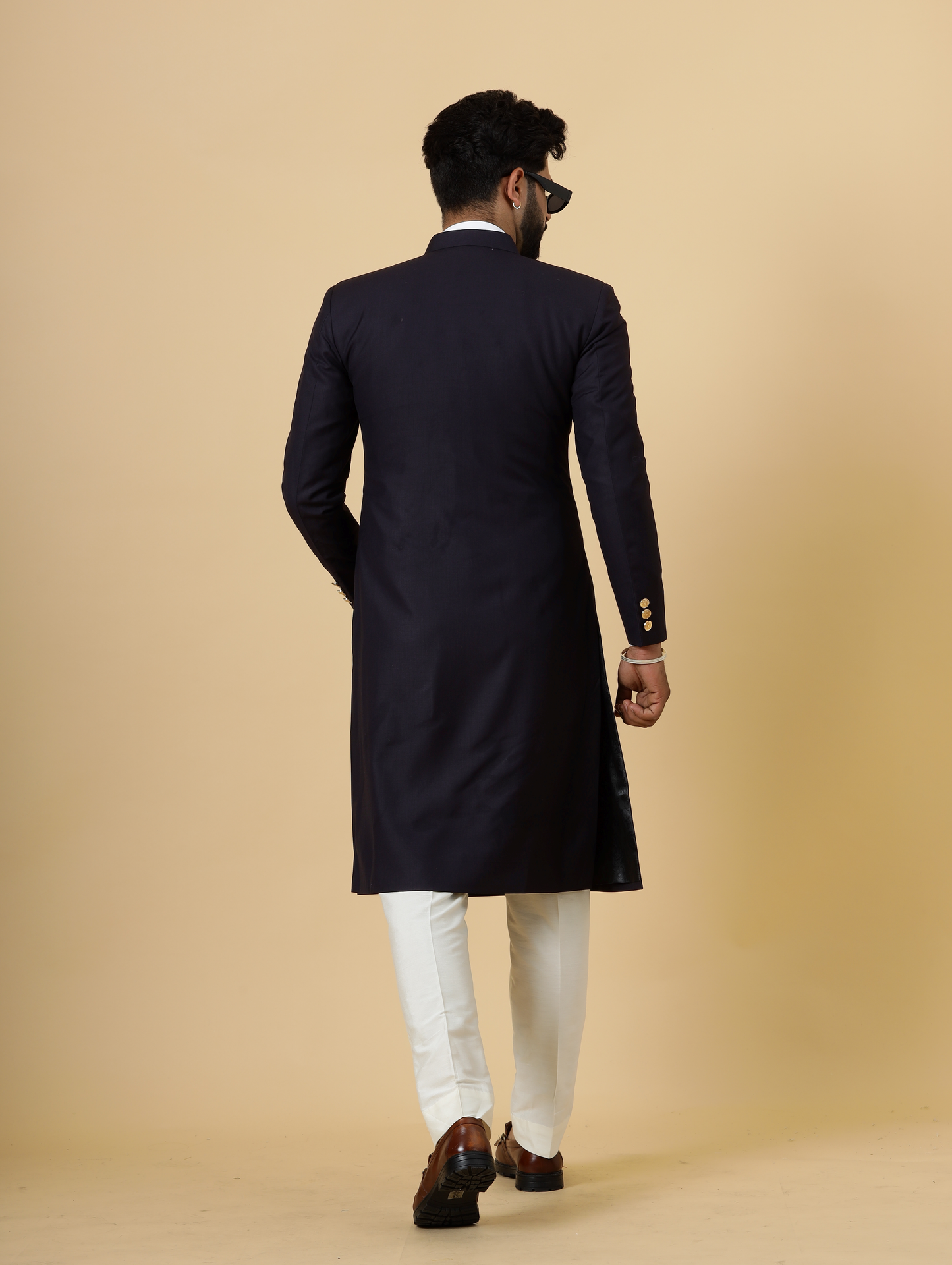 Classic Blue Berry Achkan for Men