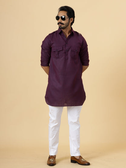 Purple Hunting Style only Kurta