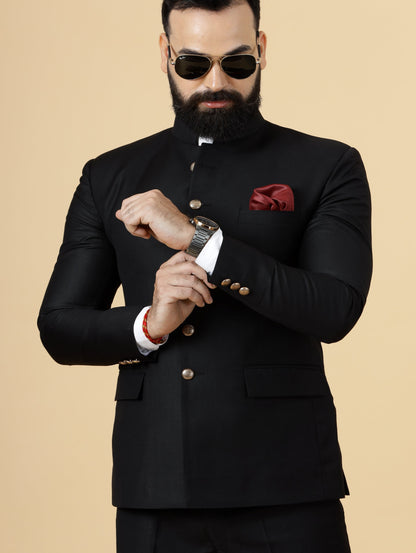 Traditional Black Jodhpuri Suit | Perfect for Wedding and Casual wear|