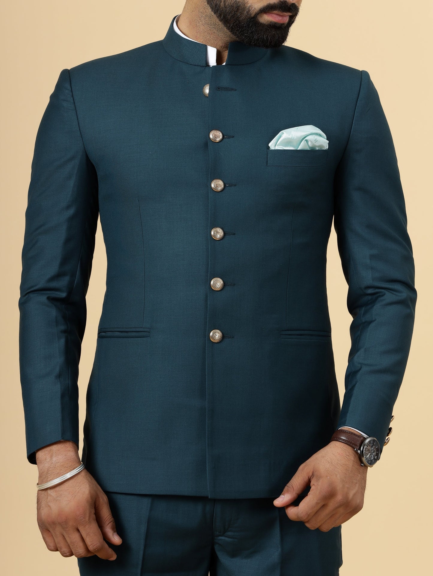 Traditional Teal Jodhpuri Suit | Perfect for Wedding and Casual wear|