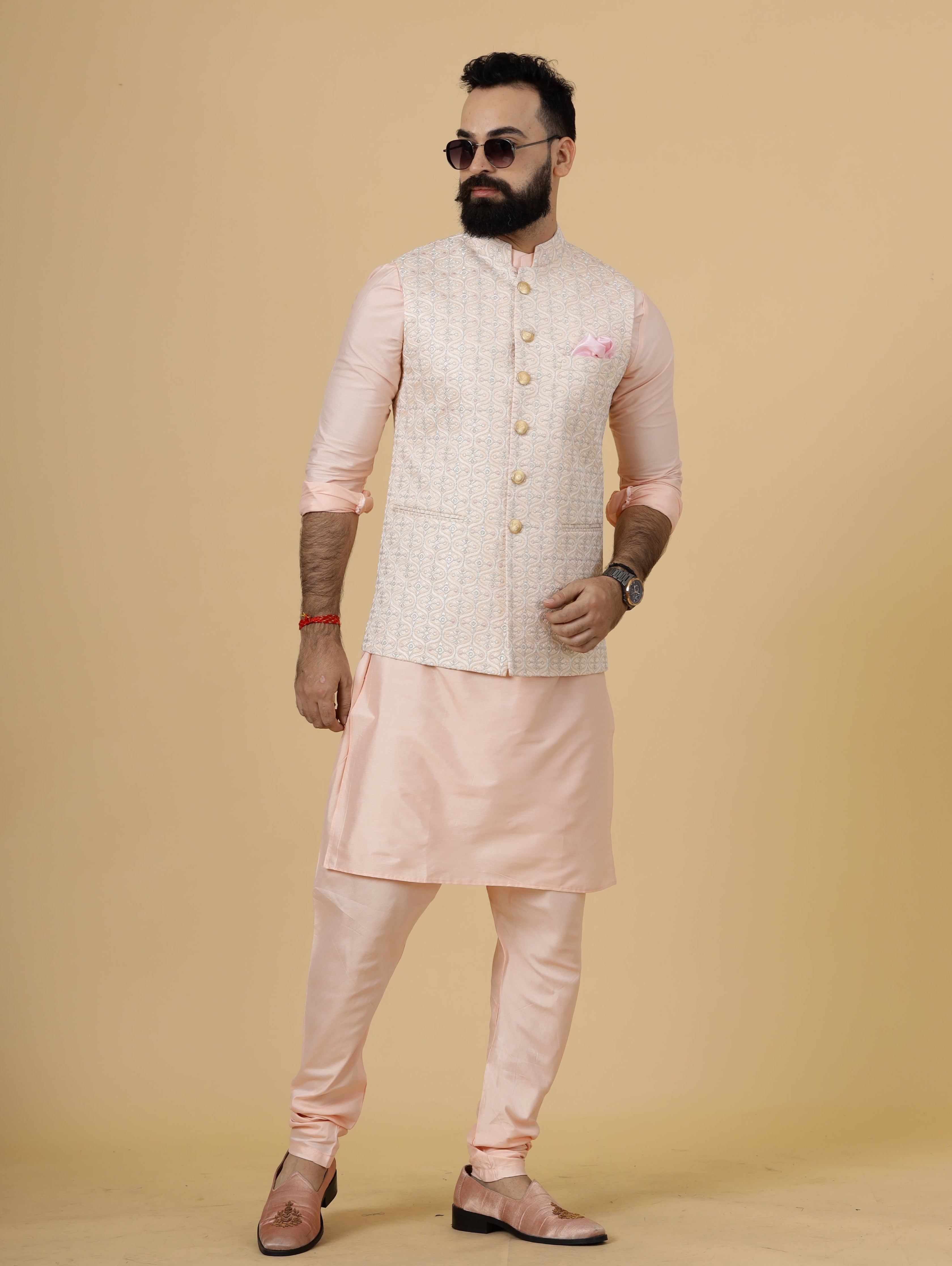 Kurta with half jacket hotsell