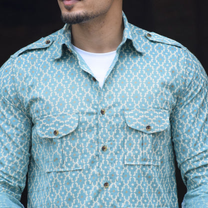 The Azure Ikat Scout Shirt