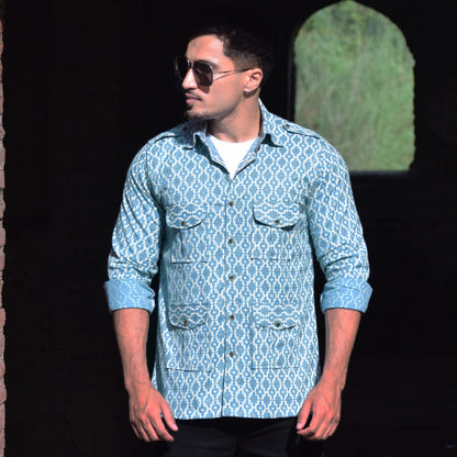The Azure Ikat Scout Shirt