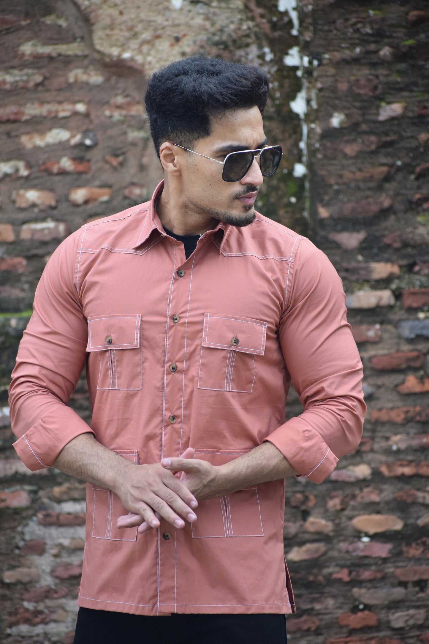 The Terracotta Patrol Hunting Shirt - Contrast Stitch