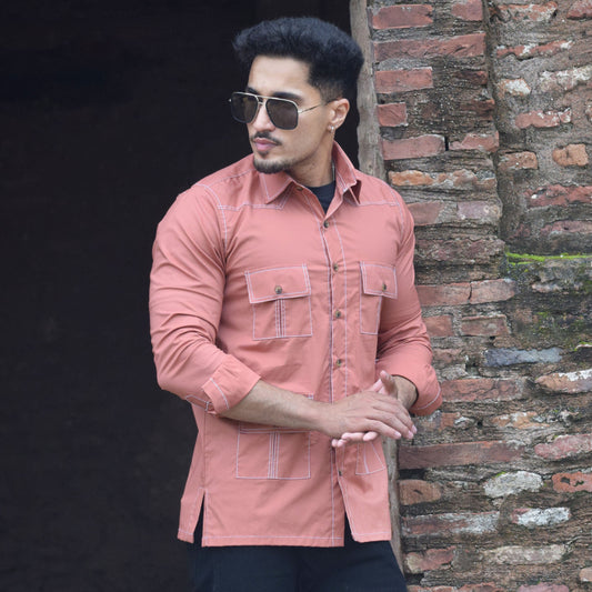 The Terracotta Patrol Hunting Shirt - Contrast Stitch