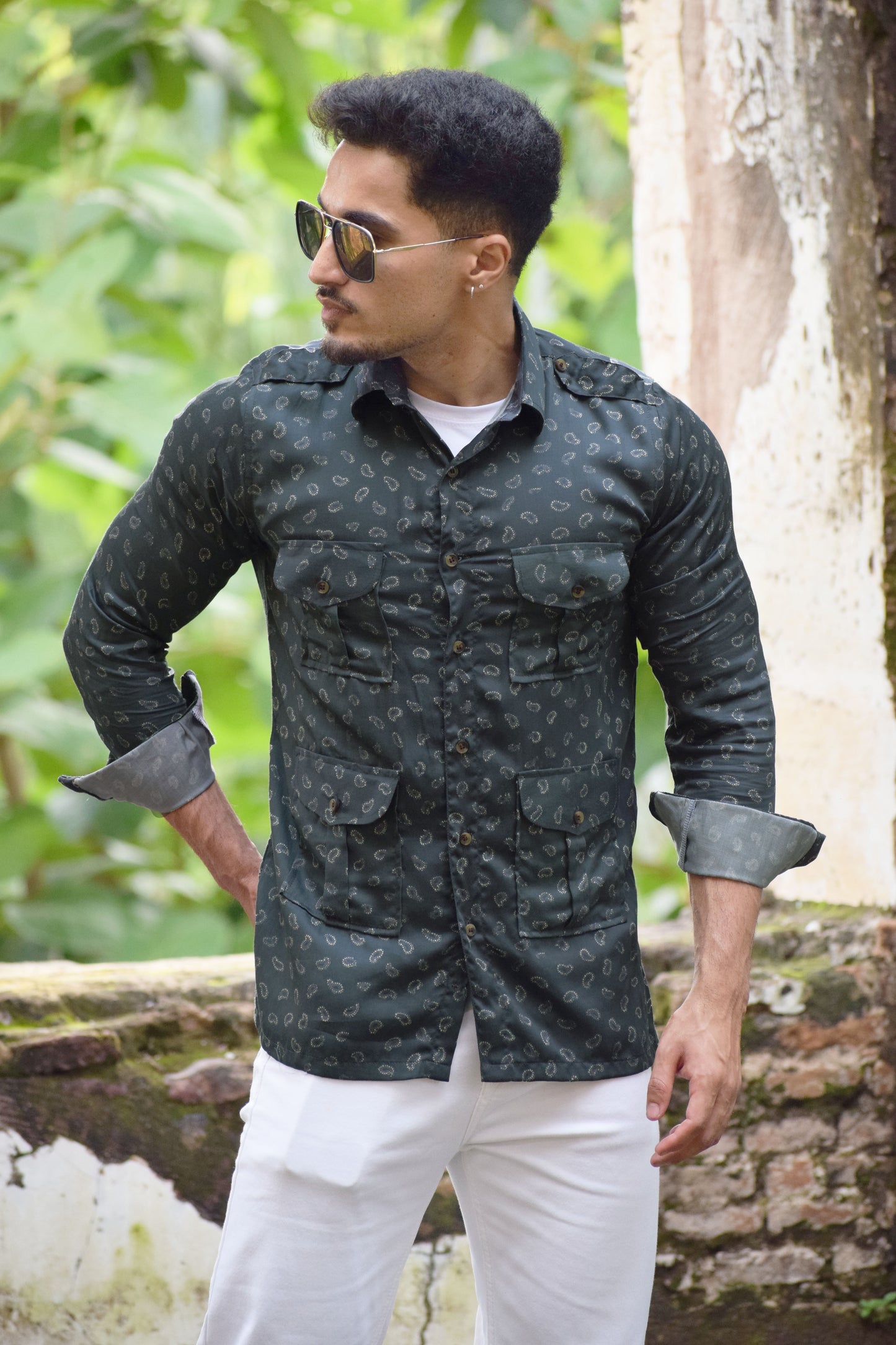 Midnight Ember Gray Hunting Shirt