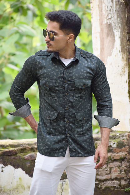 Midnight Ember Gray Hunting Shirt