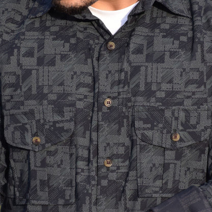 Charcoal Grey Grid Hunting Shirt